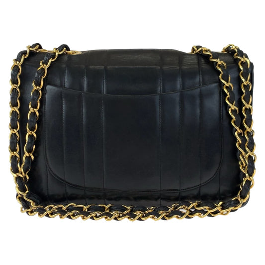 Chanel Vintage Mademoiselle Turnlock Black Lambskin Shoulder Bag