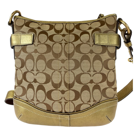 Coach Signature Canvas Leather Shoulder Bag 7090