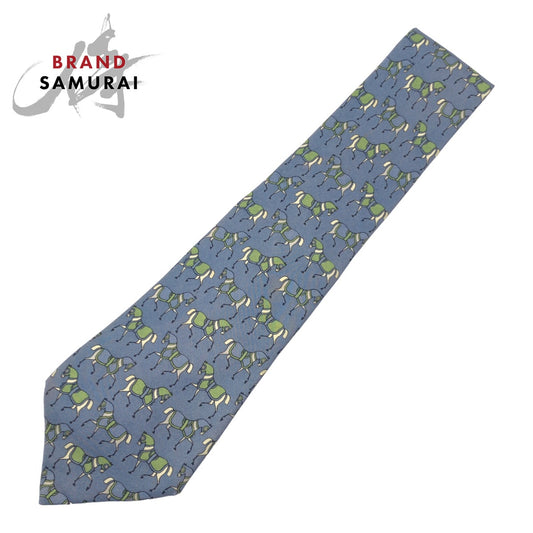 Hermes Silk Horse Pattern Tie