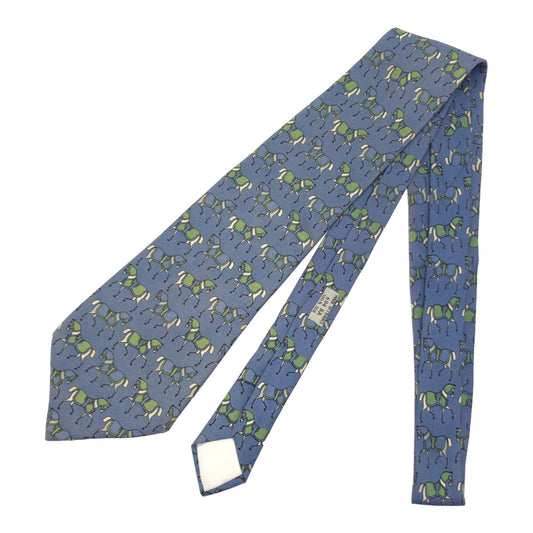 Hermes Silk Horse Pattern Tie