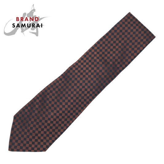 Fendi Silk Pequin Tie Brown