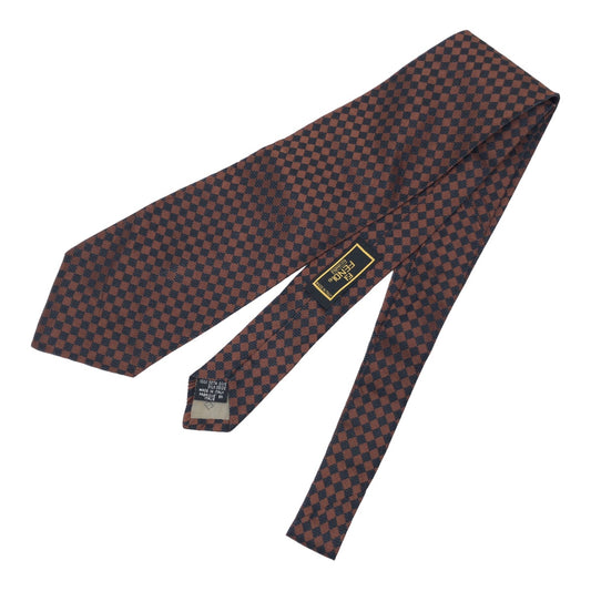 Fendi Silk Pequin Tie Brown