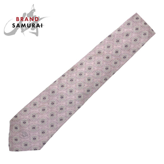 Versace Medusa Silk Tie Pink Silver