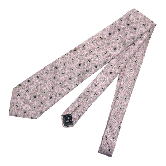 Versace Medusa Silk Tie Pink Silver