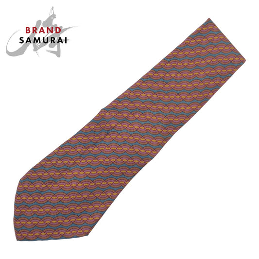 Hermes Silk Wave Pattern Tie