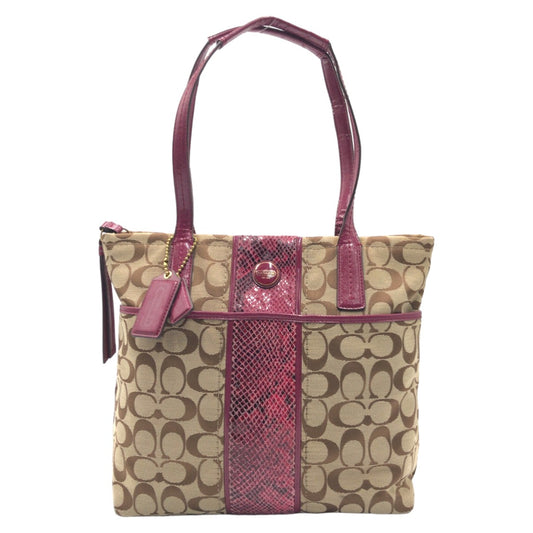 Coach Signature Canvas Tote Bag F25706