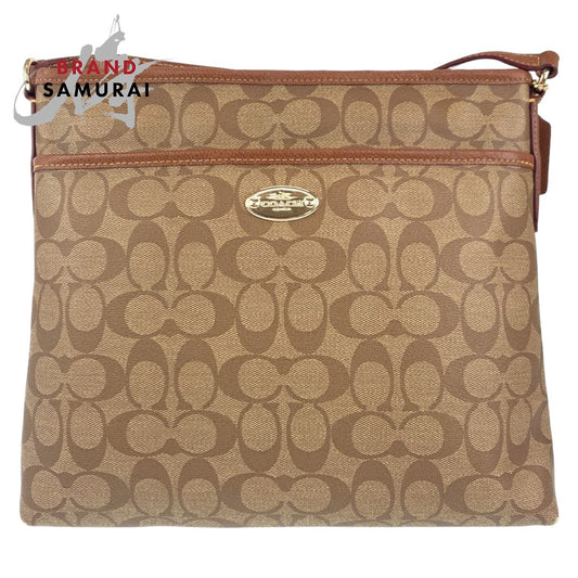 Coach Signature Brown PVC Shoulder Bag F34938