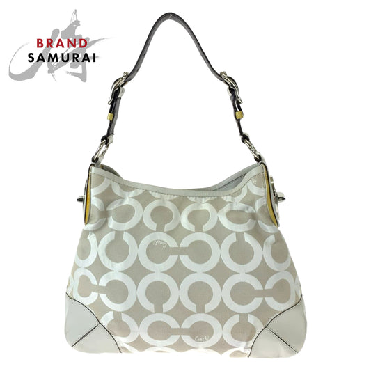 Coach Op Art Peyton Canvas Shoulder Bag