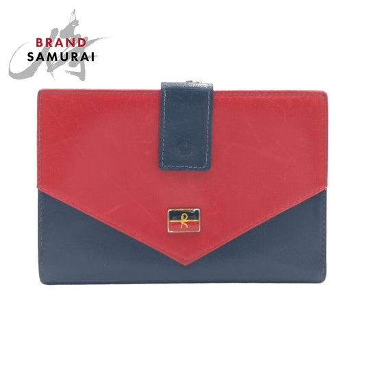 Roberta di Camerino Red Navy Leather Wallet