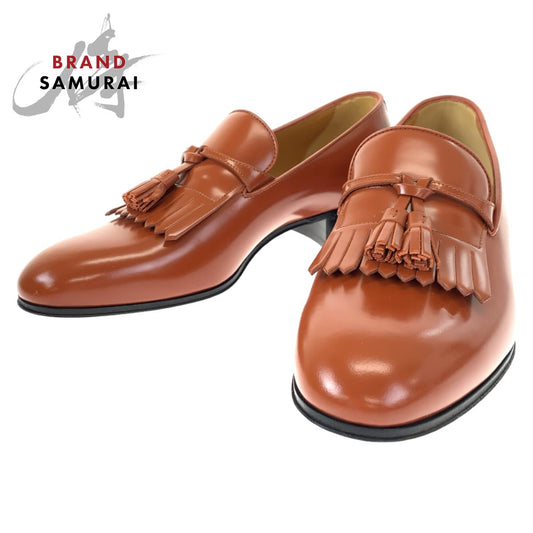 Gucci Leather Tassel Loafers Brown