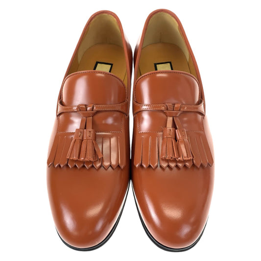 Gucci Leather Tassel Loafers Brown