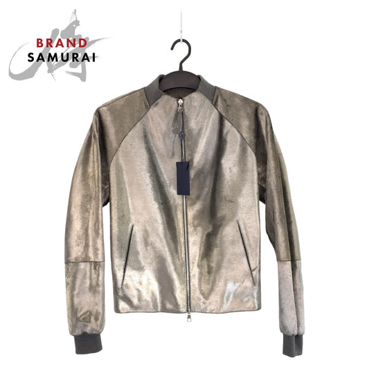 Louis Vuitton Silver Harako Leather Jacket