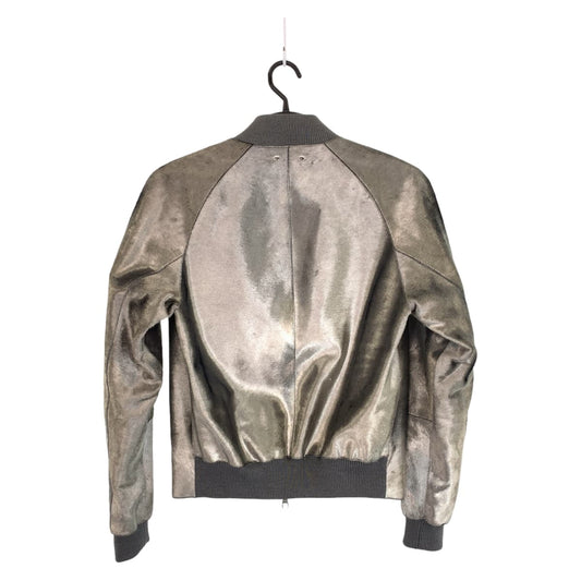 Louis Vuitton Silver Harako Leather Jacket