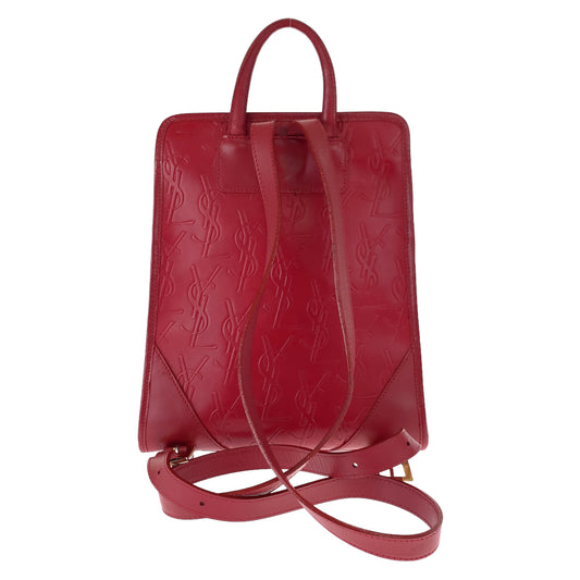 Yves Saint Laurent Vintage Red Leather Backpack