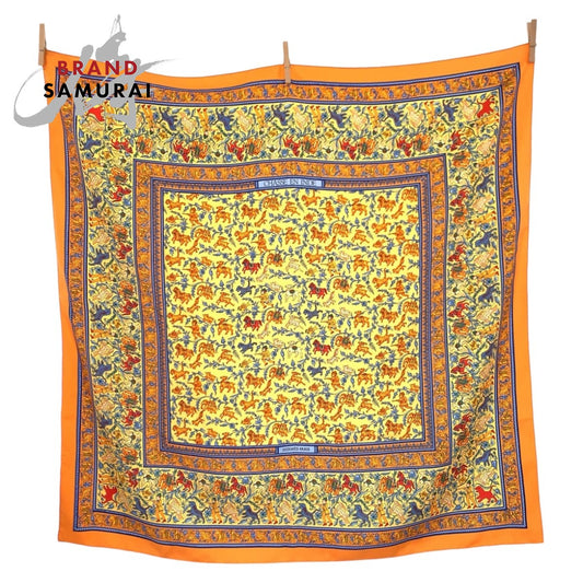 Hermes Silk Scarf Orange