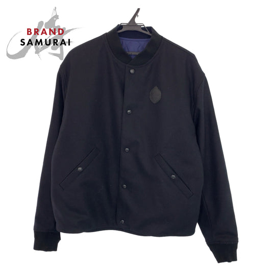 Berluti Wool/Leather Jacket Navy/Black Men's