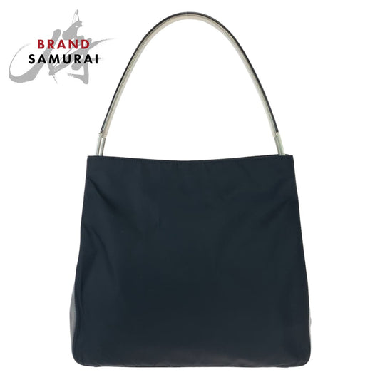 Prada Tessuto Nylon Leather Shoulder Bag