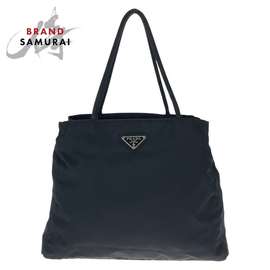 Prada Nylon Tessuto Triangle Logo Tote Bag