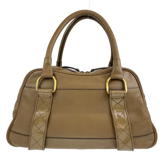 Burberry Leather Checkered Handbag Shoulder Bag