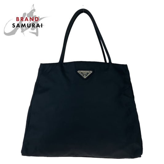 Prada Nylon Tessuto Triangle Logo Tote Bag