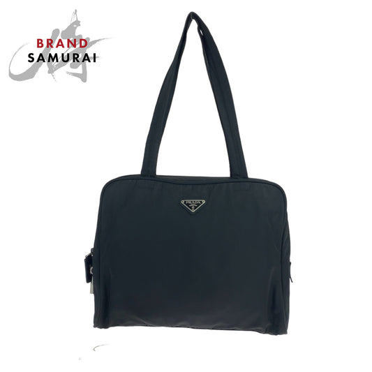 Prada Nylon Tessuto Logo Tote Bag