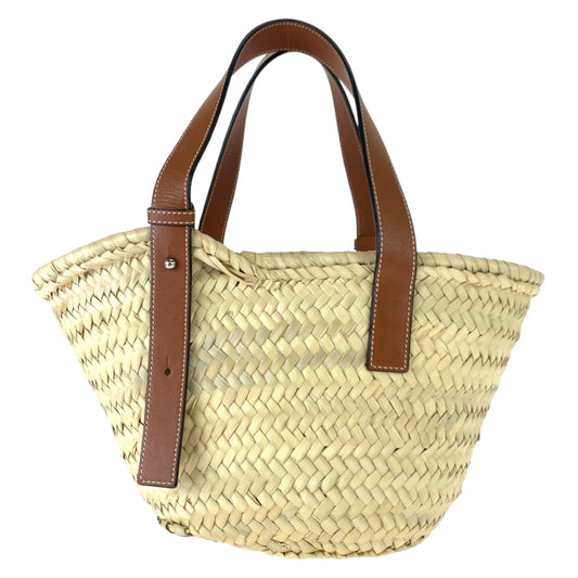 Loewe Anagram Raffia Leather Basket Bag