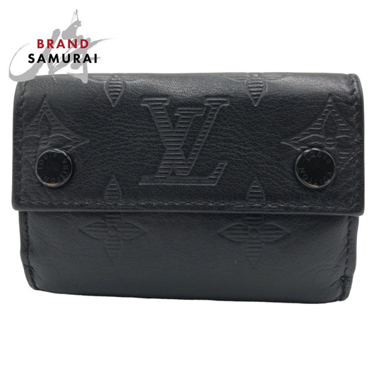 Louis Vuitton Discovery Compact Wallet Black PVC