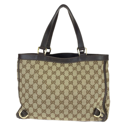 Gucci Abbey GG Canvas Leather Handbag