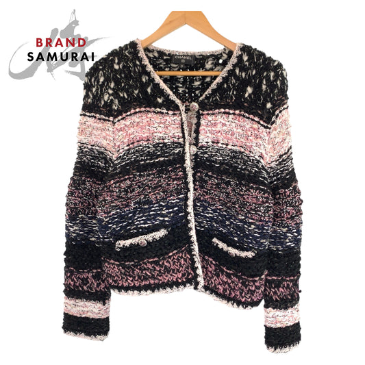 Chanel Tweed Wool Jacket Pink Multicolor