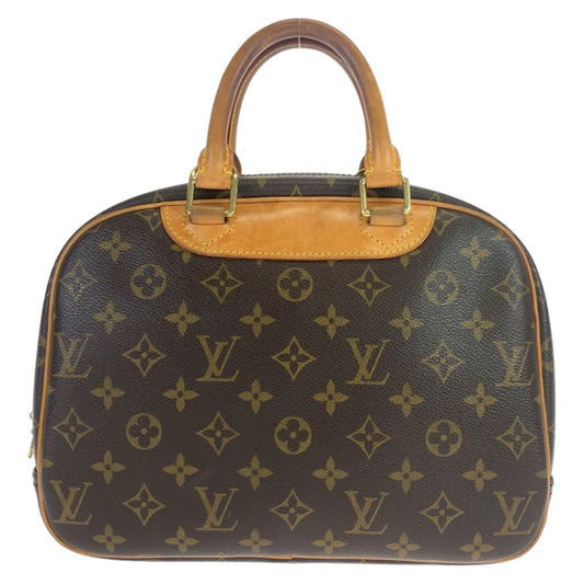 Louis Vuitton Trouville Handbag Brown Beige PVC Leather