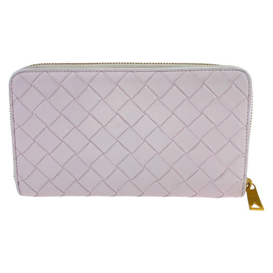 Bottega Veneta Pink Lambskin Intrecciato Wallet