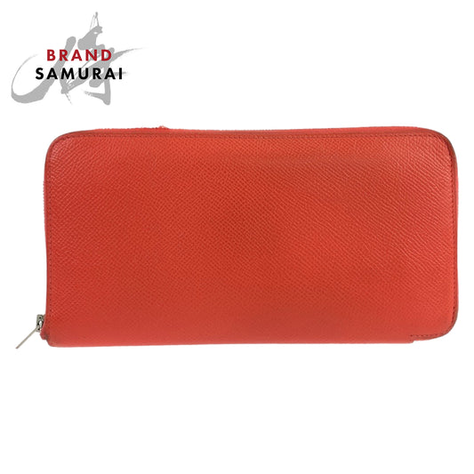 Hermes Azap Long Silk'in Wallet Red Orange