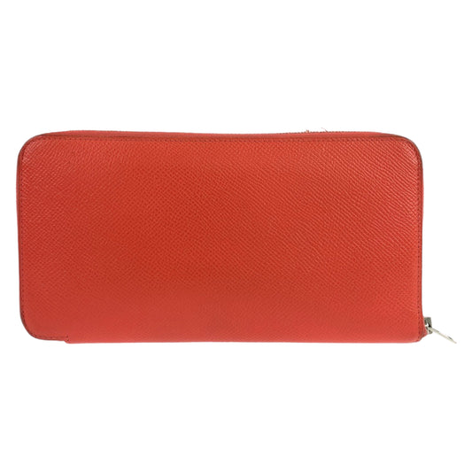 Hermes Azap Long Silk'in Wallet Red Orange