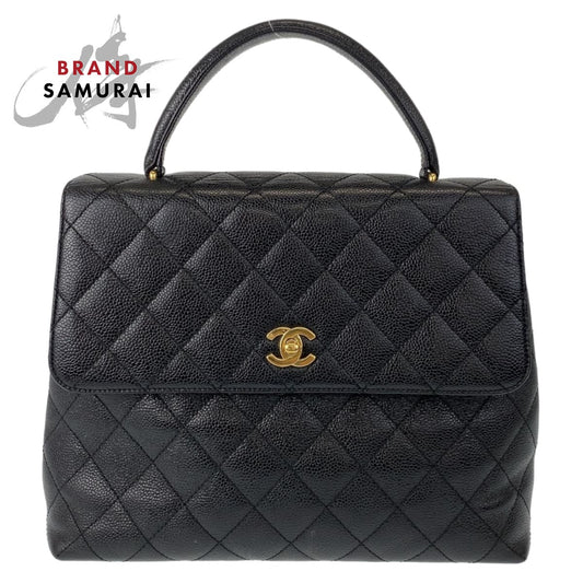 Chanel Vintage Caviar Skin Top Handle Handbag