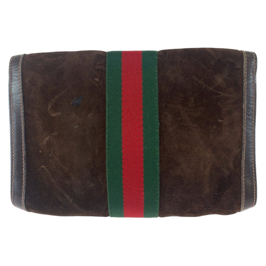 Gucci Vintage Suede Leather Clutch Bag