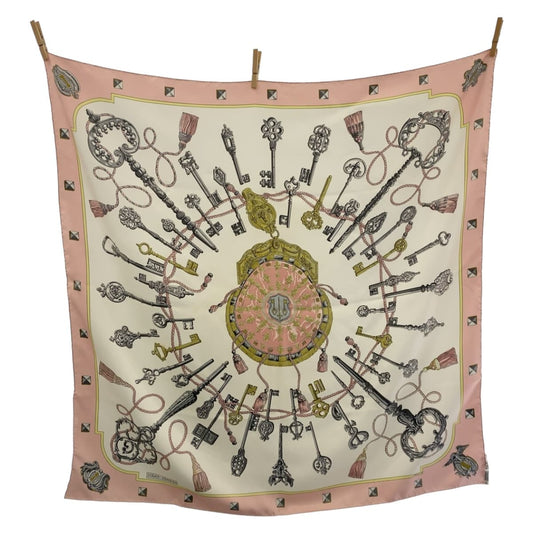 Hermes Silk Scarf Pink Multicolor