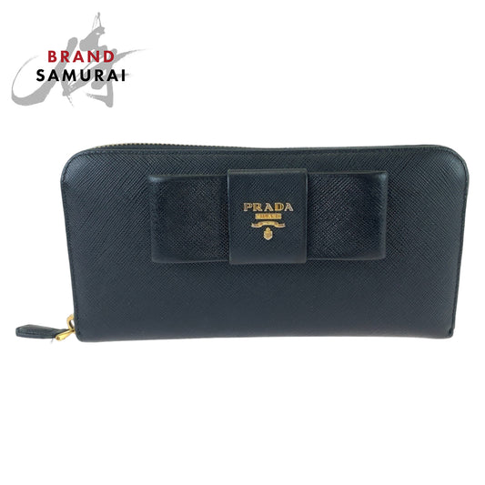 Prada Saffiano Ribbon Leather Wallet