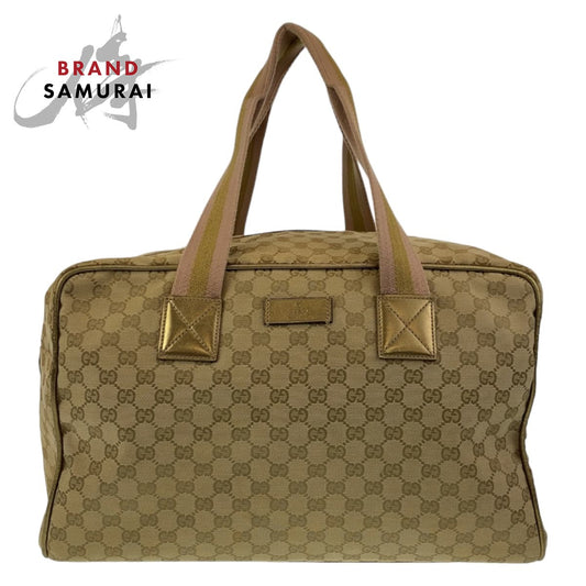 Gucci Beige Multicolor GG Canvas Boston Bag