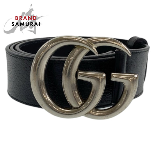 Gucci Marmont GG Logo Leather Belt Buckle