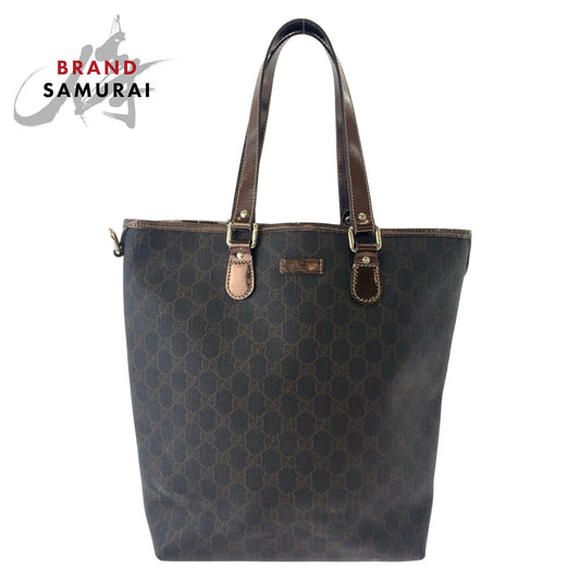 Gucci GG Supreme Canvas Tote Bag Brown