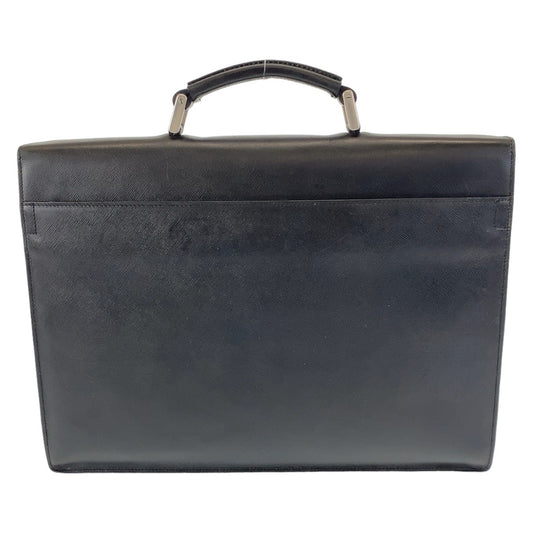 Prada Leather Business Briefcase Black