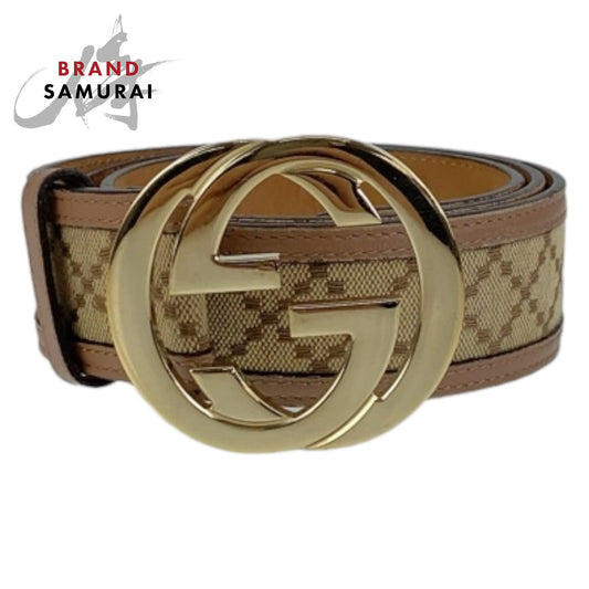 Gucci Interlocking G Canvas/Leather Belt