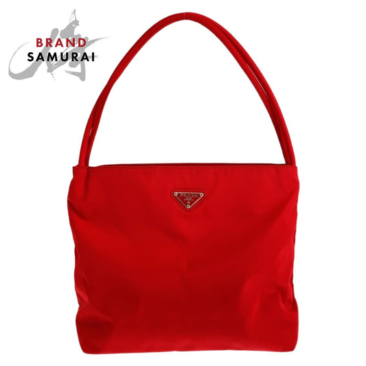 Prada Nylon Tessuto Triangle Logo Tote Bag