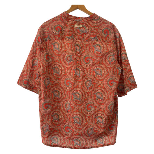 Gucci Paisley Cotton Shirt 44 Red