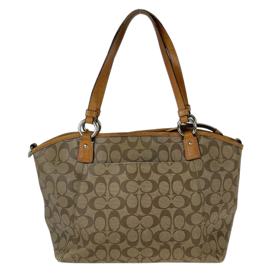 Coach Signature Canvas Leather Tote Bag