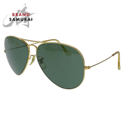 Ray-Ban Vintage B&L Green Gold Metal Sunglasses