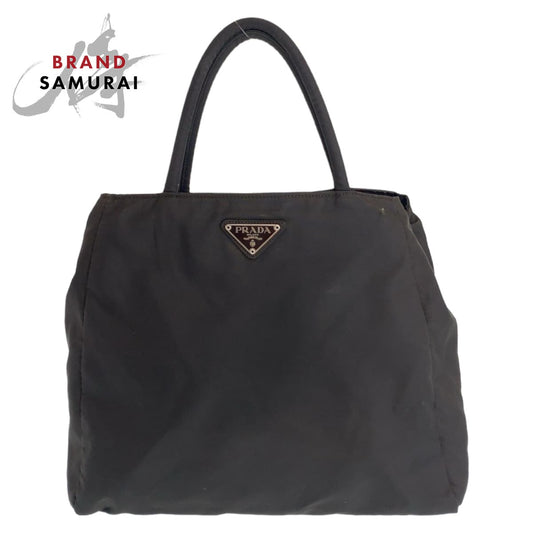 Prada Nylon Tessuto Triangle Logo Tote