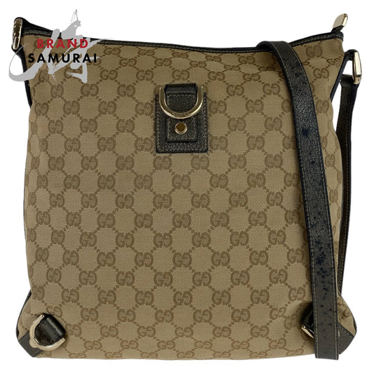 Gucci Abbey GG Canvas Leather Shoulder Bag