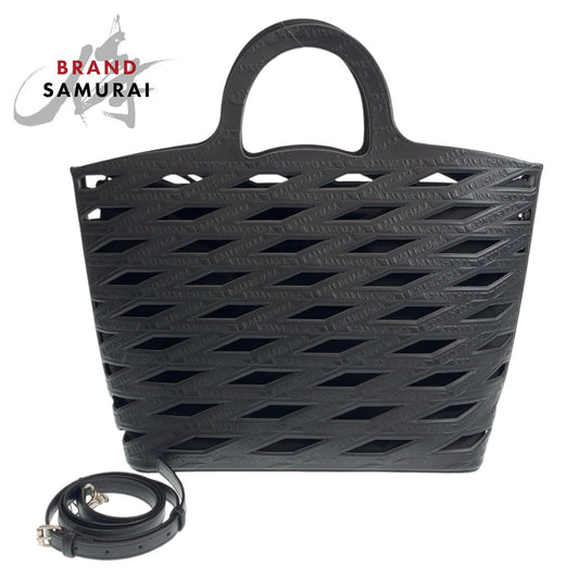 Balenciaga Neo Basket Black PVC Tote Bag