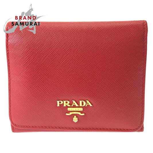 Prada Saffiano Leather Compact Wallet